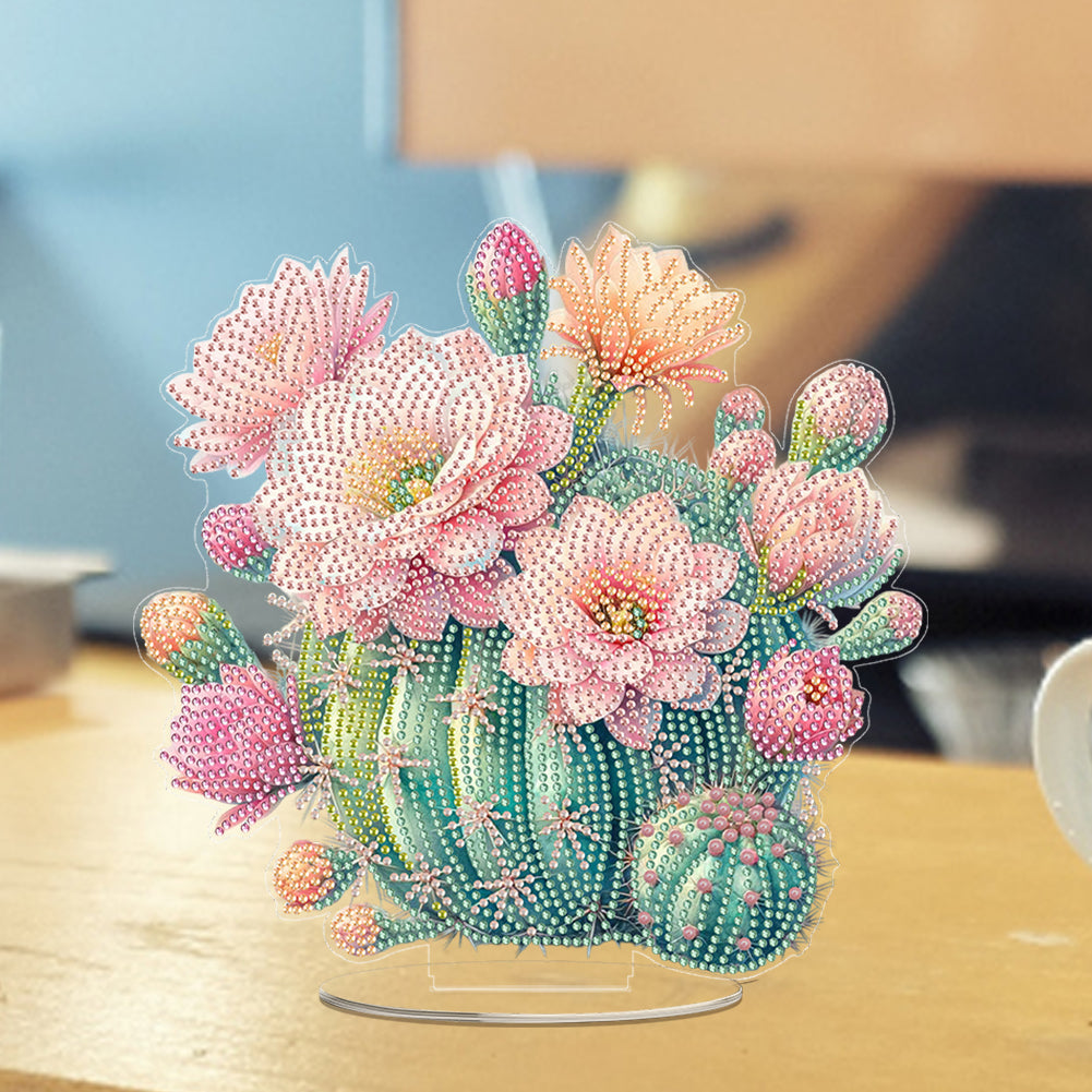 Acrylic Special Shaped Plants 5D DIY Diamond Art Tabletop Decorations for Adults