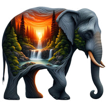 Load image into Gallery viewer, Diamond Painting - Full Round - Elephant And Waterfall (30*30CM)
