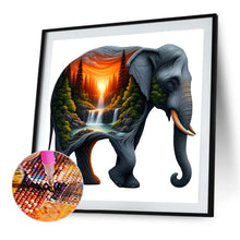 Load image into Gallery viewer, Diamond Painting - Full Round - Elephant And Waterfall (30*30CM)

