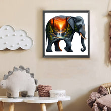 Load image into Gallery viewer, Diamond Painting - Full Round - Elephant And Waterfall (30*30CM)
