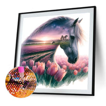 Load image into Gallery viewer, Diamond Painting - Full Round - Horse And Tulips (30*30CM)
