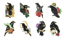Load image into Gallery viewer, 8Pcs Double Sided Special Shaped Cartoon Crow Diamond Art Keyring for Home Decor
