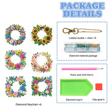 Load image into Gallery viewer, 6Pcs Double Sided Special Shaped Garland Diamond Painting Keychain for Beginners
