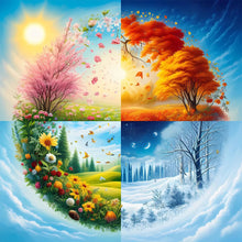 Load image into Gallery viewer, Diamond Painting - Full Round - Seasonal Trees (40*40CM)

