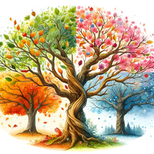 Load image into Gallery viewer, Diamond Painting - Full Round - Seasonal Trees (40*40CM)
