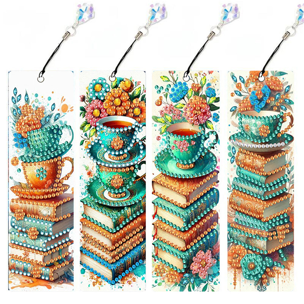 4 Pcs Animal Diamond Painting Bookmarks Diamond Art Bookmarks for Book Lovers