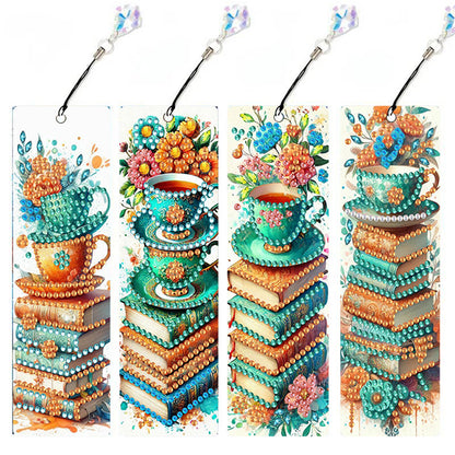 4 Pcs Animal Diamond Painting Bookmarks Diamond Art Bookmarks for Book Lovers
