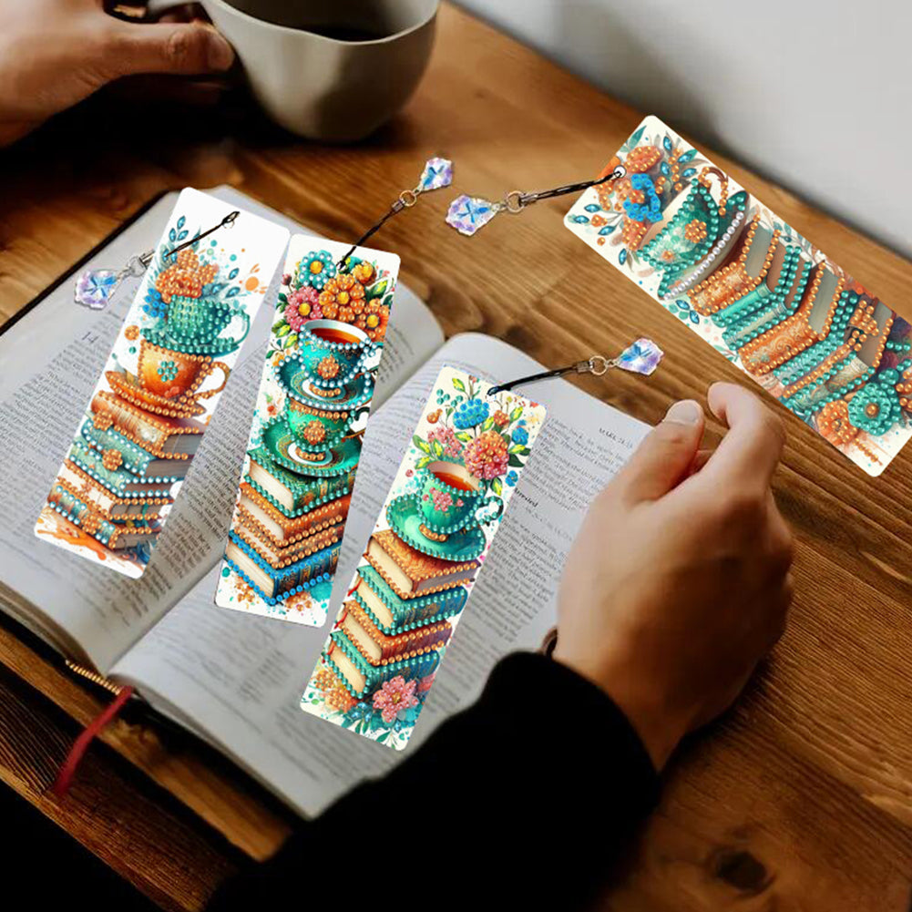 4 Pcs Animal Diamond Painting Bookmarks Diamond Art Bookmarks for Book Lovers