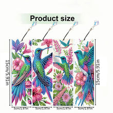 Load image into Gallery viewer, 4 Pcs Animal Diamond Painting Bookmarks Diamond Art Bookmarks for Book Lovers
