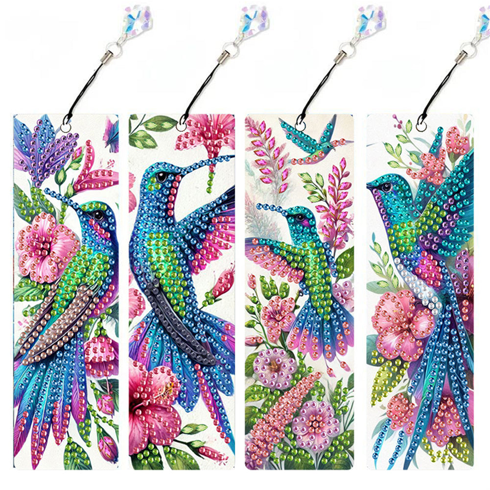 4 Pcs Animal Diamond Painting Bookmarks Diamond Art Bookmarks for Book Lovers