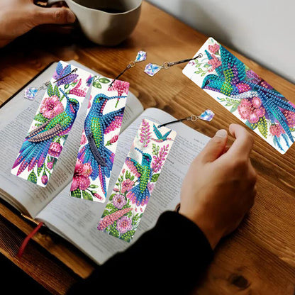 4 Pcs Animal Diamond Painting Bookmarks Diamond Art Bookmarks for Book Lovers
