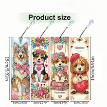 Load image into Gallery viewer, 4 Pcs Animal Diamond Painting Bookmarks Diamond Art Bookmarks for Book Lovers
