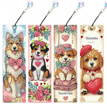 Load image into Gallery viewer, 4 Pcs Animal Diamond Painting Bookmarks Diamond Art Bookmarks for Book Lovers
