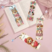 Load image into Gallery viewer, 4 Pcs Animal Diamond Painting Bookmarks Diamond Art Bookmarks for Book Lovers
