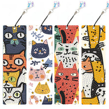Load image into Gallery viewer, 4 Pcs Animal Diamond Painting Bookmarks Diamond Art Bookmarks for Book Lovers
