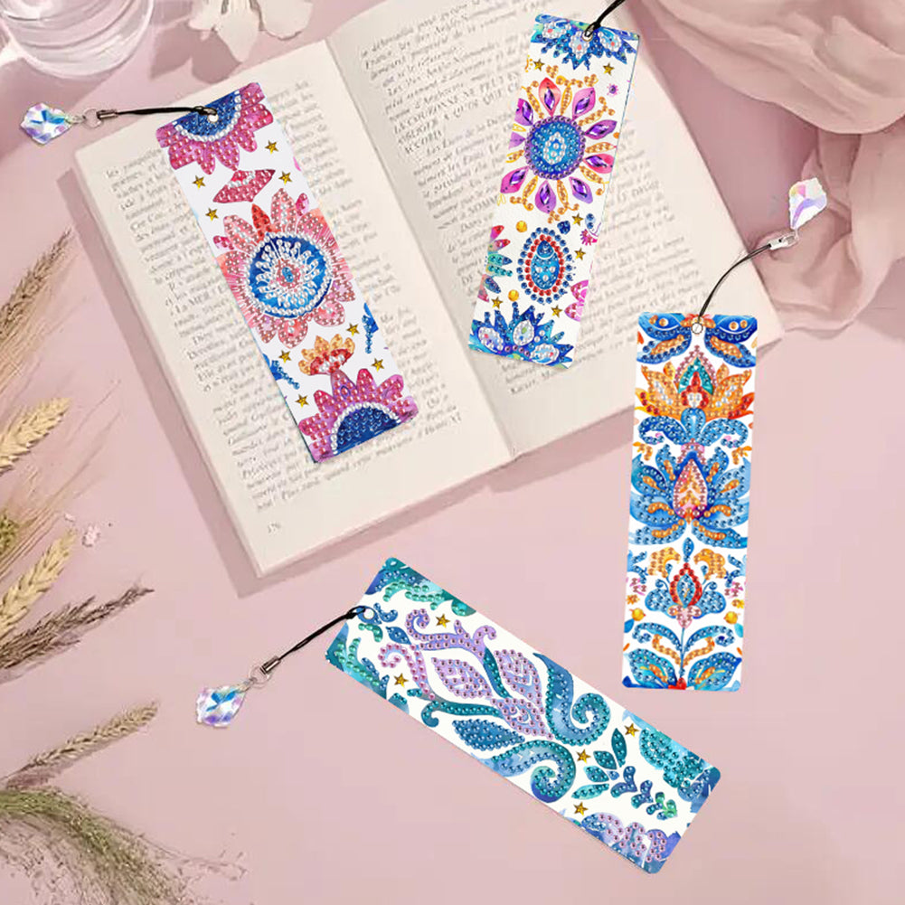 4 Pcs Animal Diamond Painting Bookmarks Diamond Art Bookmarks for Book Lovers