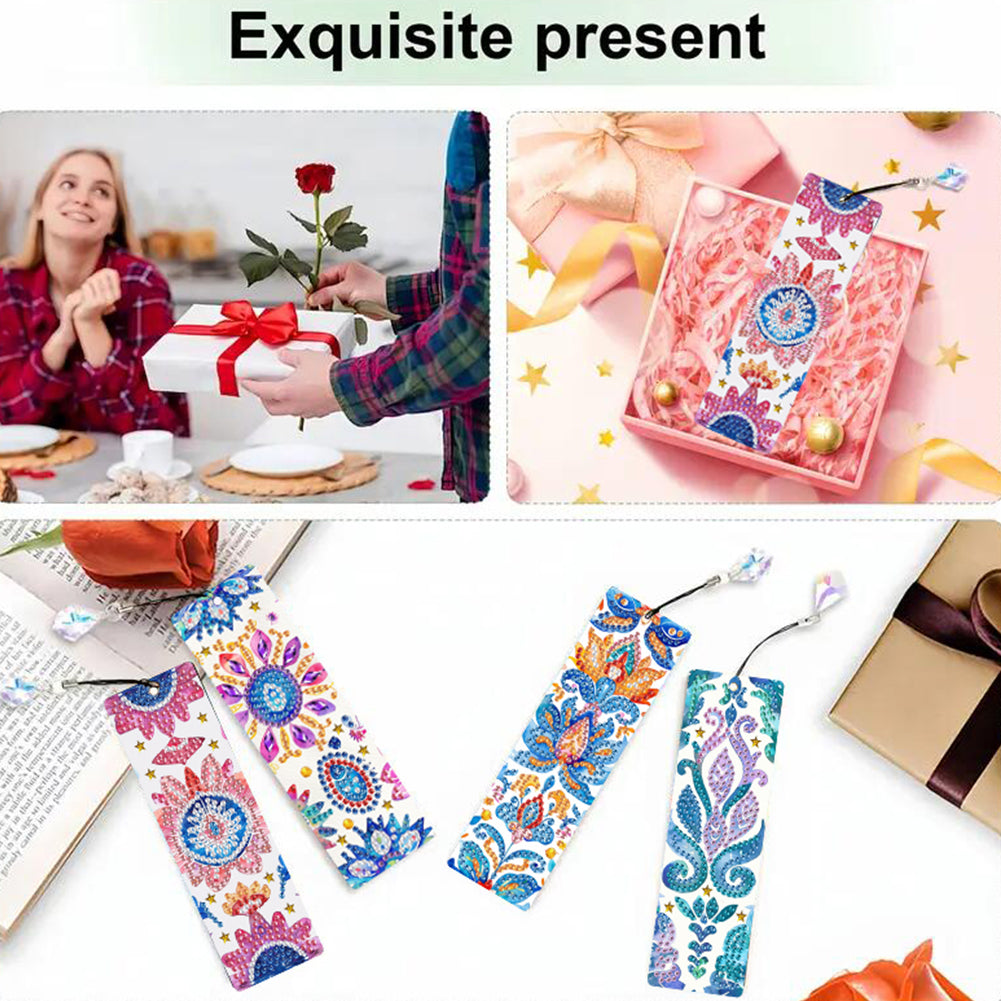 4 Pcs Animal Diamond Painting Bookmarks Diamond Art Bookmarks for Book Lovers