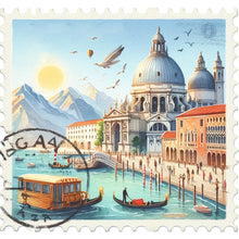 Load image into Gallery viewer, Diamond Painting - Full Round - Famous Buildings With Stamps (30*30CM)
