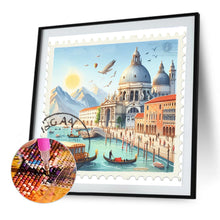 Load image into Gallery viewer, Diamond Painting - Full Round - Famous Buildings With Stamps (30*30CM)
