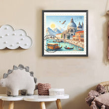 Load image into Gallery viewer, Diamond Painting - Full Round - Famous Buildings With Stamps (30*30CM)
