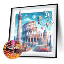 Load image into Gallery viewer, Diamond Painting - Full Round - Famous Buildings With Stamps (30*30CM)

