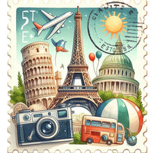 Load image into Gallery viewer, Diamond Painting - Full Round - Famous Buildings With Stamps (30*30CM)
