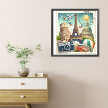 Load image into Gallery viewer, Diamond Painting - Full Round - Famous Buildings With Stamps (30*30CM)
