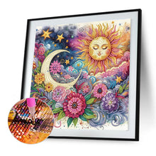 Load image into Gallery viewer, Diamond Painting - Partial Special Shaped - Sun, Moon, Flowers And Plants (30*30CM)
