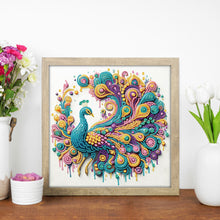 Load image into Gallery viewer, Diamond Painting - Partial Special Shaped - Peacock (30*30CM)
