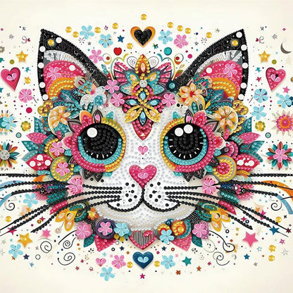 Diamond Painting - Partial Special Shaped - Cat (30*30CM)