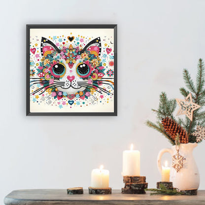 Diamond Painting - Partial Special Shaped - Cat (30*30CM)