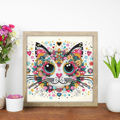 Diamond Painting - Partial Special Shaped - Cat (30*30CM)