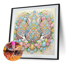 Load image into Gallery viewer, Diamond Painting - Partial Special Shaped - Egg And Rabbit (30*30CM)
