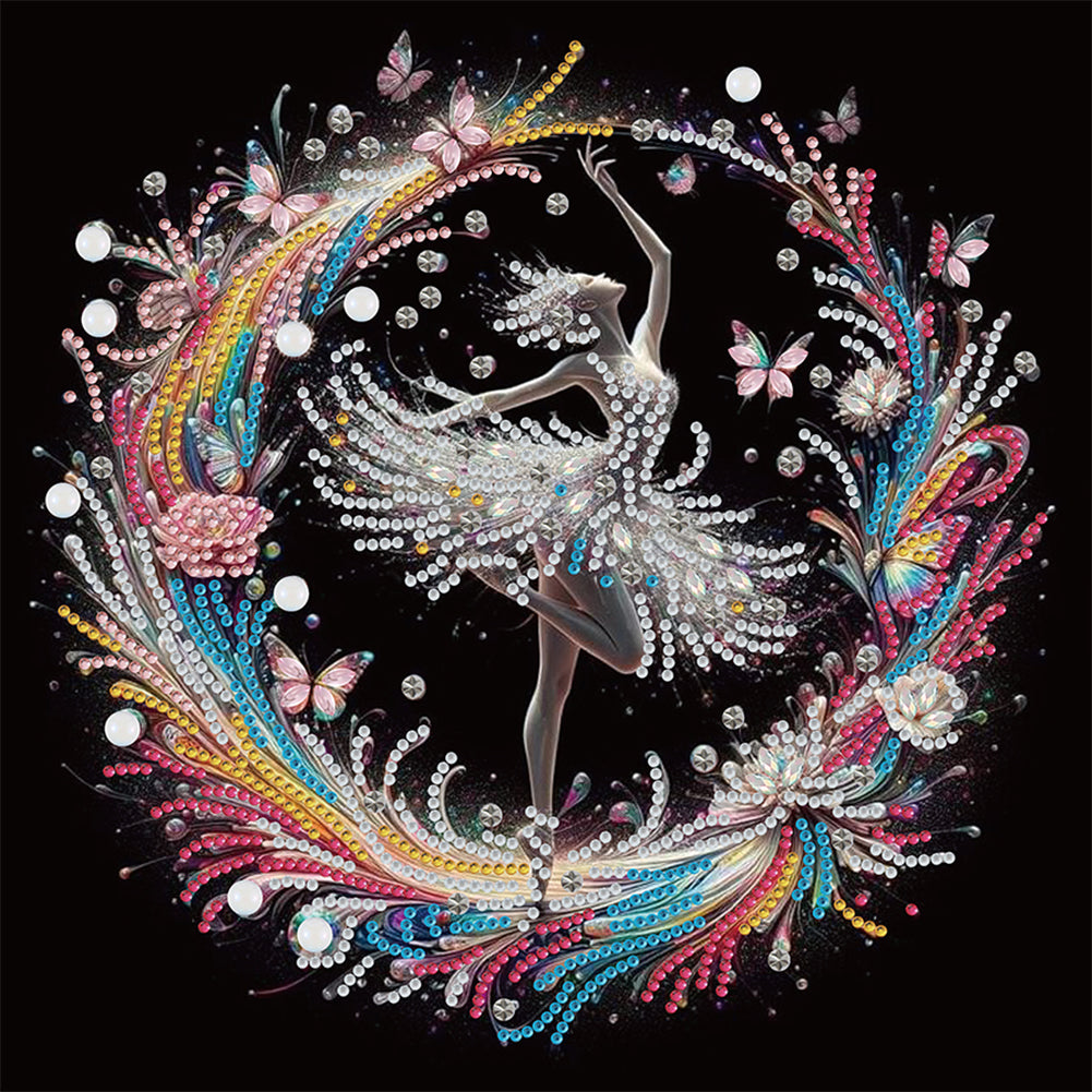Diamond Painting - Partial Special Shaped - Dancing Girl (30*30CM)