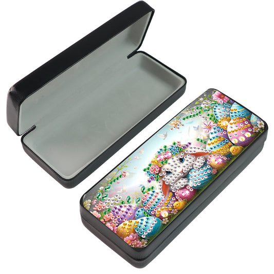 Easter Day Leather 5D Diamond Painting Sunglass Case Diamond Art Sunglasses Case