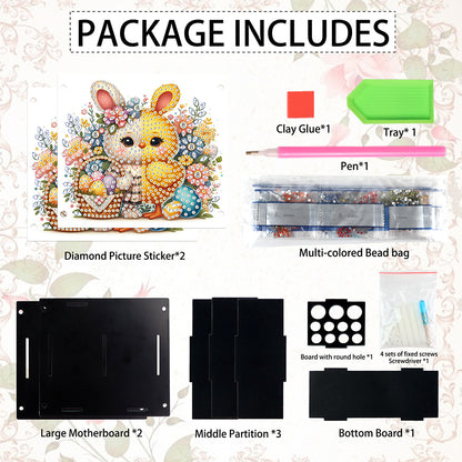 Acrylic Special Shaped Easter 5D DIY Diamond Painting Pen Holder for Home Decor