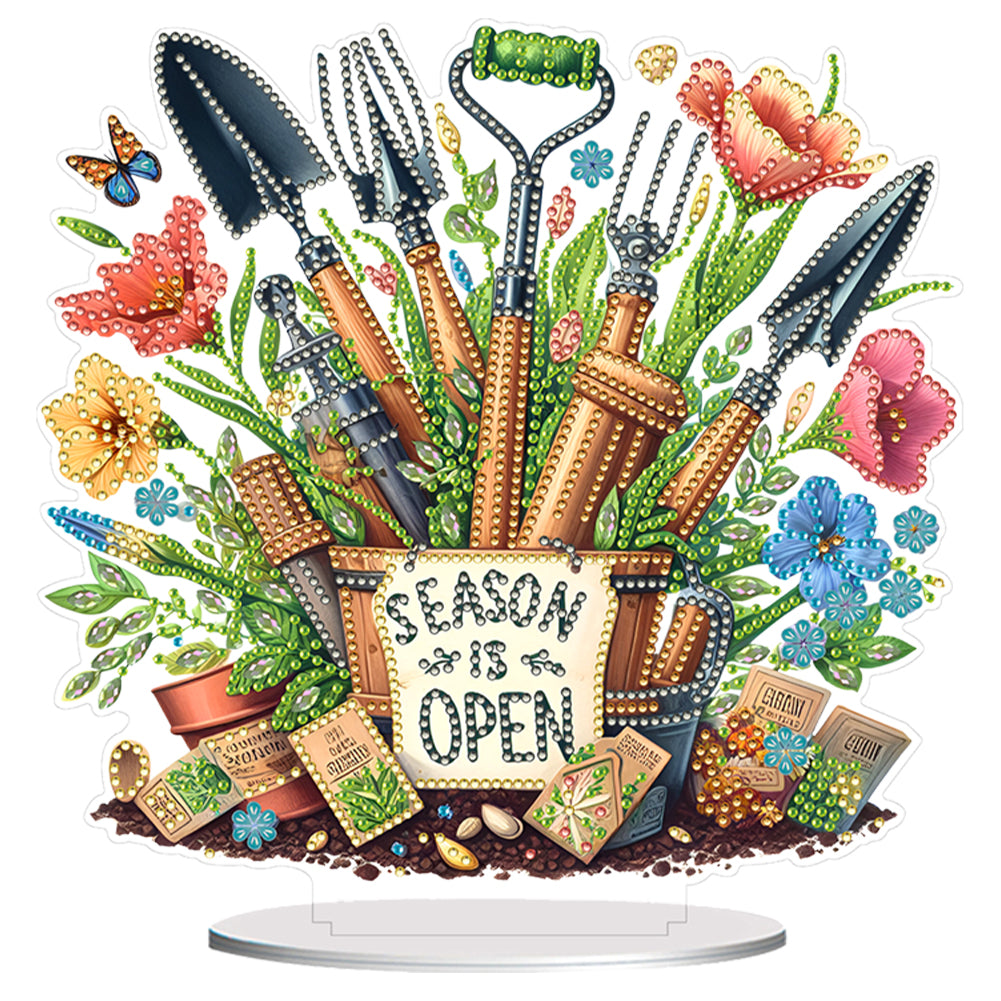 Acrylic Diamond Painting Tabletop Ornaments Kit for Home Office Desktop Decor