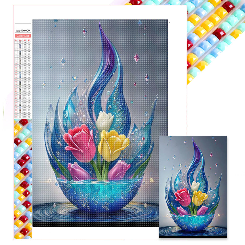Diamond Painting - Full Square - Crystal Flowers (40*60CM)