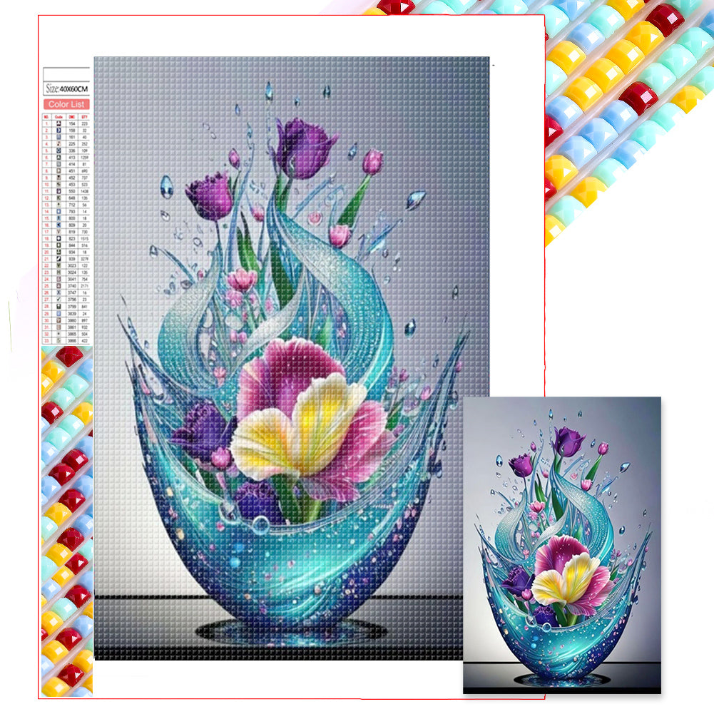 Diamond Painting - Full Square - Crystal Flowers (40*60CM)