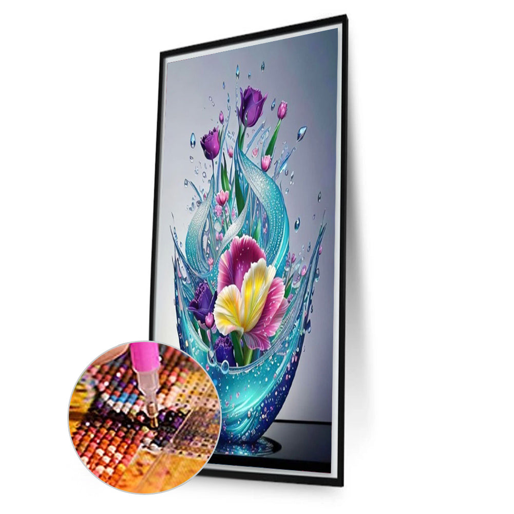 Diamond Painting - Full Square - Crystal Flowers (40*60CM)