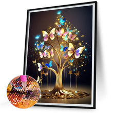 Load image into Gallery viewer, Diamond Painting - Full Round - Butterfly Golden Tree (30*40CM)
