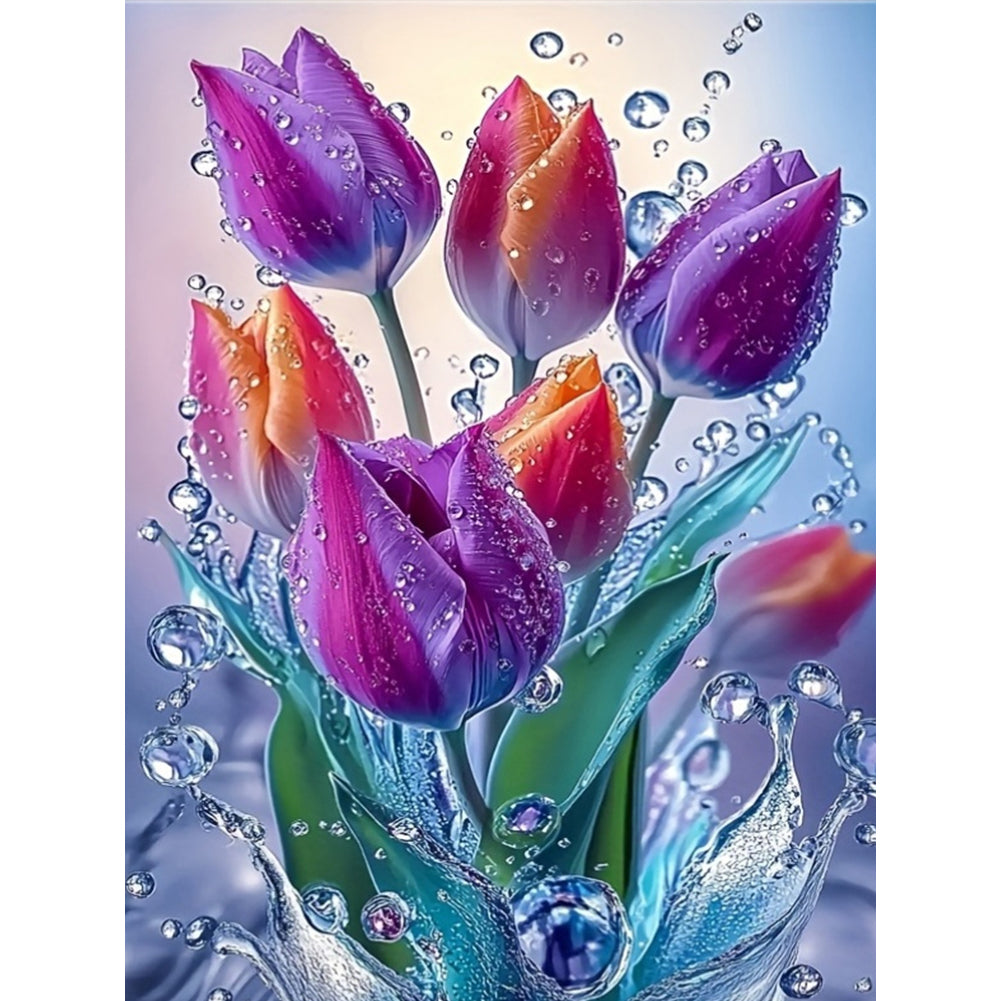 Diamond Painting - Full Round - Water Tulip (30*40CM)