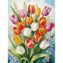 Load image into Gallery viewer, Diamond Painting - Full Round - Tulip Bouquet (30*40CM)
