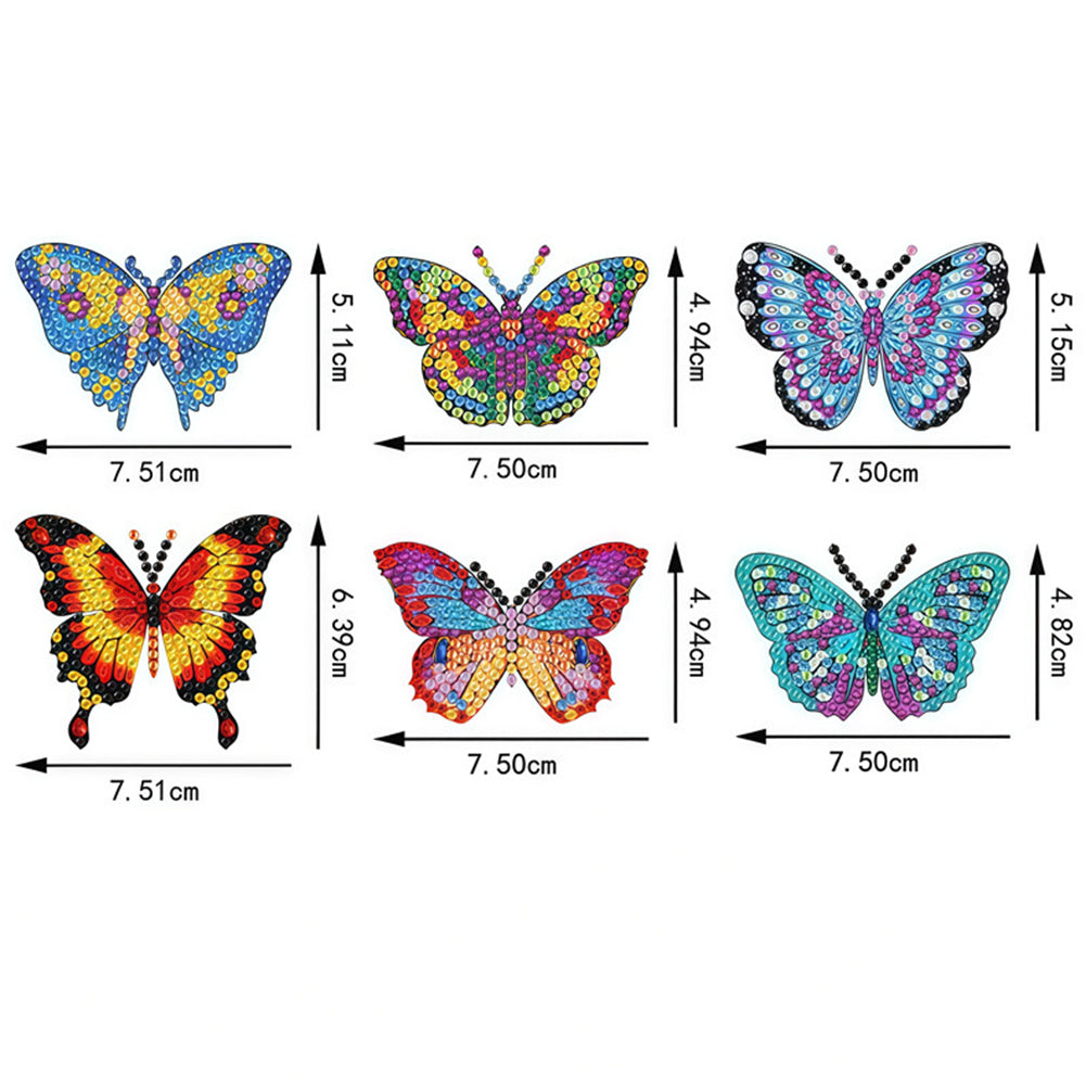6Pcs Bee Stakes Diamond Painting Kits Animal Diamond Art Kits for Garden Decor