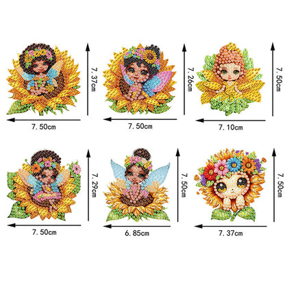 6Pcs Bee Stakes Diamond Painting Kits Animal Diamond Art Kits for Garden Decor