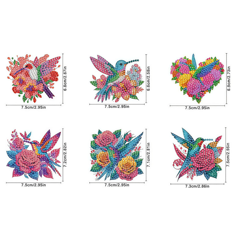 6Pcs Bee Stakes Diamond Painting Kits Animal Diamond Art Kits for Garden Decor