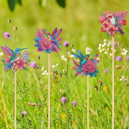 6Pcs Bee Stakes Diamond Painting Kits Animal Diamond Art Kits for Garden Decor
