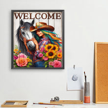 Load image into Gallery viewer, Diamond Painting - Full Round - Cowboy Girl And Horse (35*40CM)

