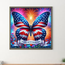 Load image into Gallery viewer, Diamond Painting - Full Round - Independence Day Butterfly (30*30CM)
