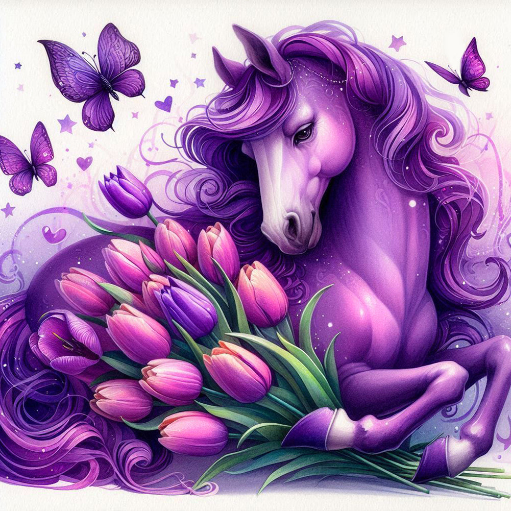 Diamond Painting - Full Round - Horse (40*40CM)